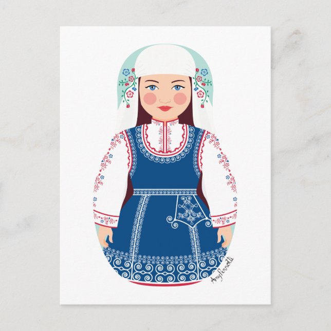 Carte postale bulgare Matryoshka (Devant)