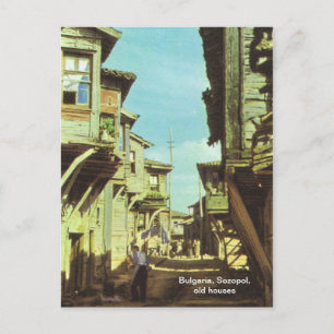 Carte Postale Bulgarie, Sozopol, anciennes maisons