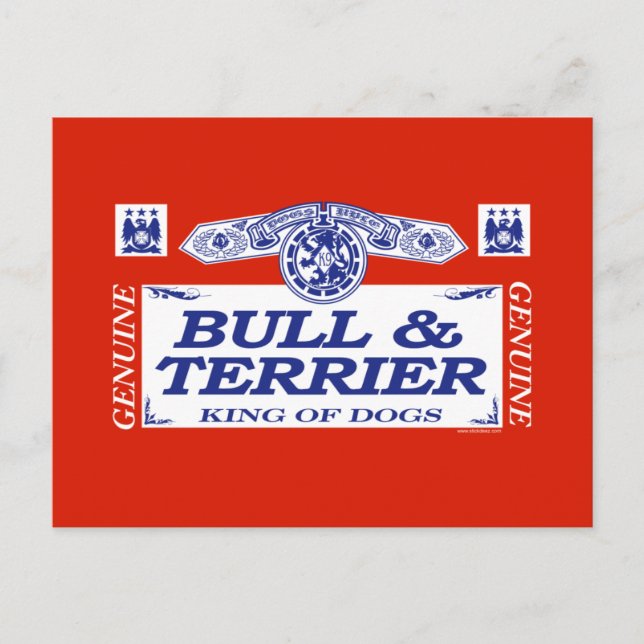 Carte Postale Bull Et Terrier (Devant)