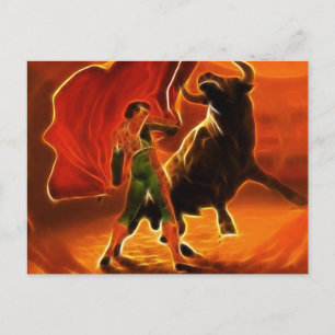 Carte Postale Bull Fighter Et El Toro