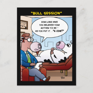 Carte Postale "Bull Session"