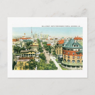 Carte Postale Bull Street, Savannah, Géorgie