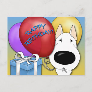 Carte postale Bull Terrier Anniversaire