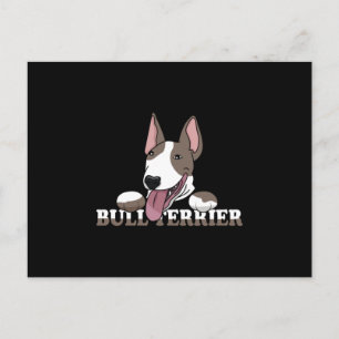 Carte Postale Bull Terrier Chiens Amoureux de les chiens Cool Dr