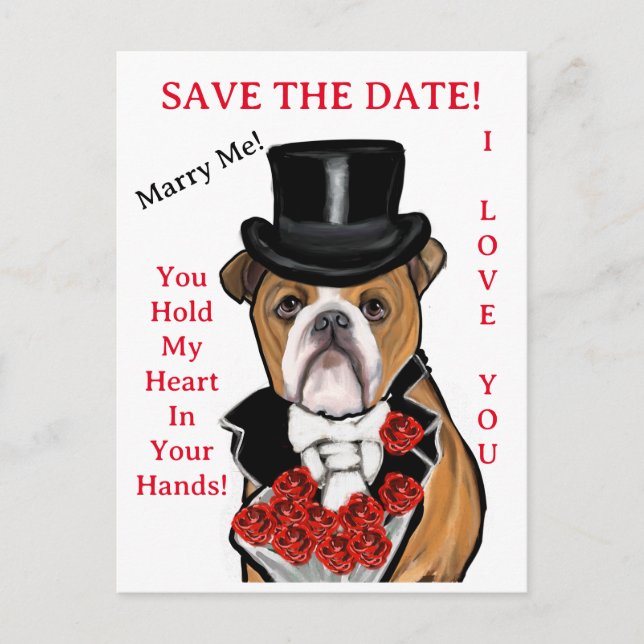 Carte Postale Bulldog (Devant)