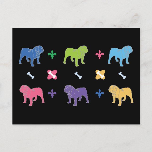 Carte Postale Bulldog anglais (Devant)