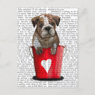 Carte Postale Bulldog Bucket Of Love Red