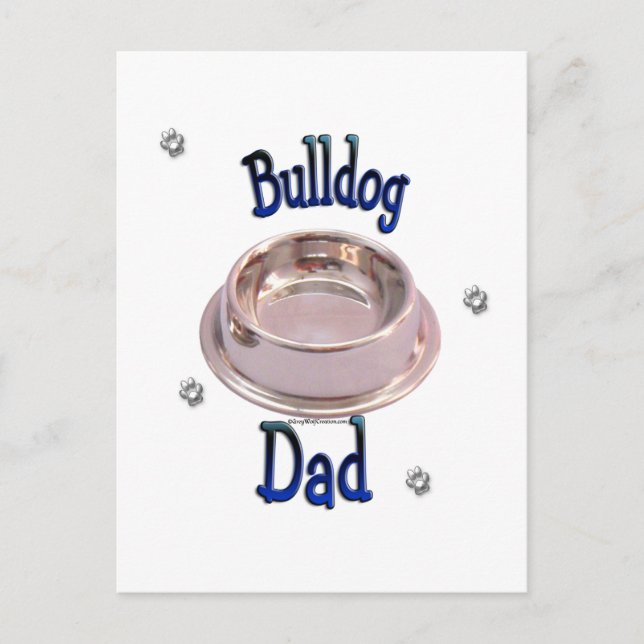 Carte Postale Bulldog Papa (Devant)