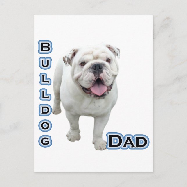 Carte Postale Bulldog Papa 4 (Devant)