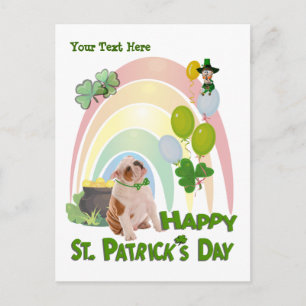 Carte Postale Bulldog Puppy - Correspond Au Design Irlandais Ou 