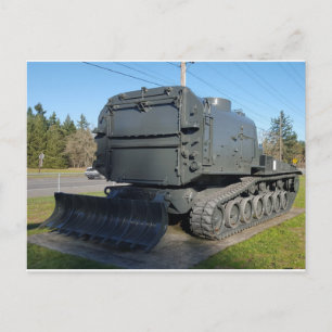 Carte Postale Bulldozer blindé militaire