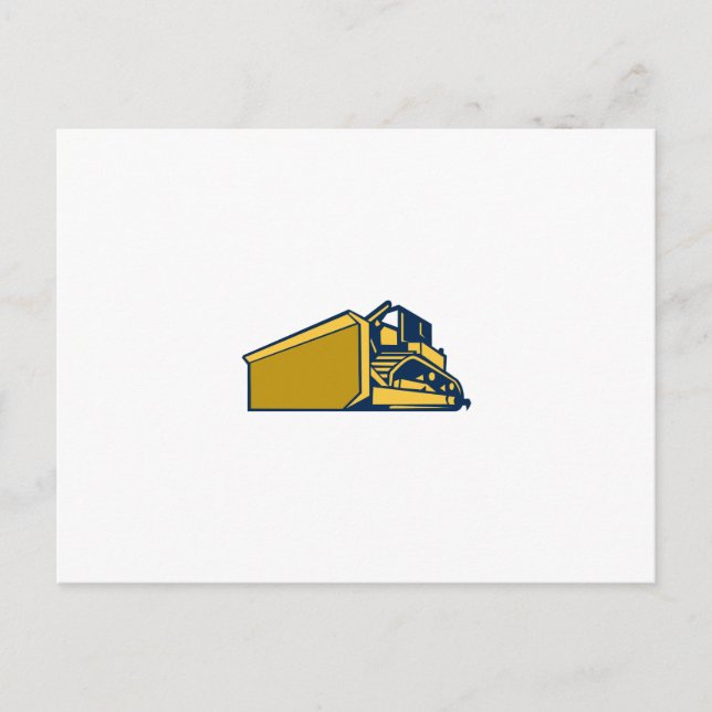 Carte Postale Bulldozer Rétro-angle bas (Devant)