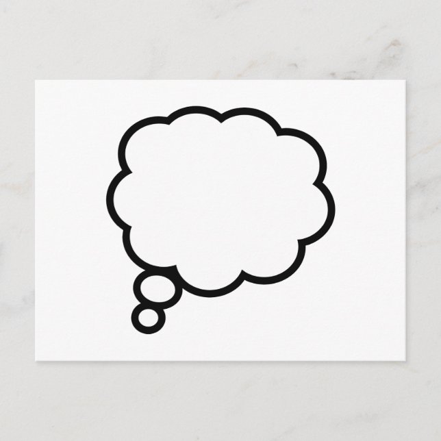 Carte Postale Bulle de pensée (Devant)