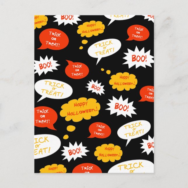 Carte Postale bulle vocale halloween (Devant)