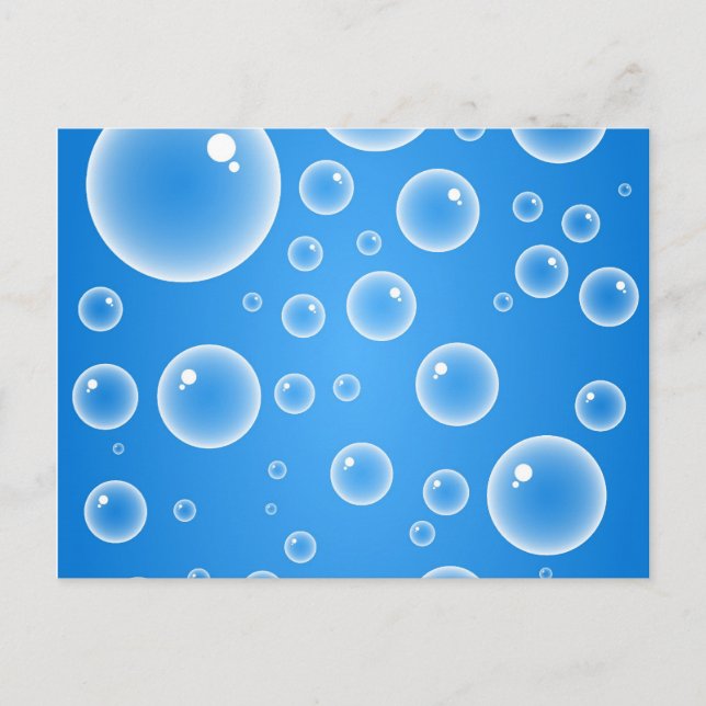 Carte Postale Bulles bleues (Devant)