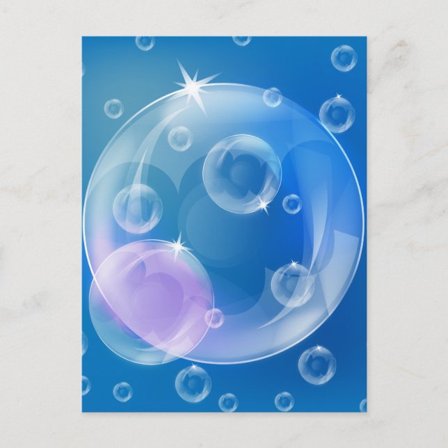 Carte Postale Bulles de savon (Devant)