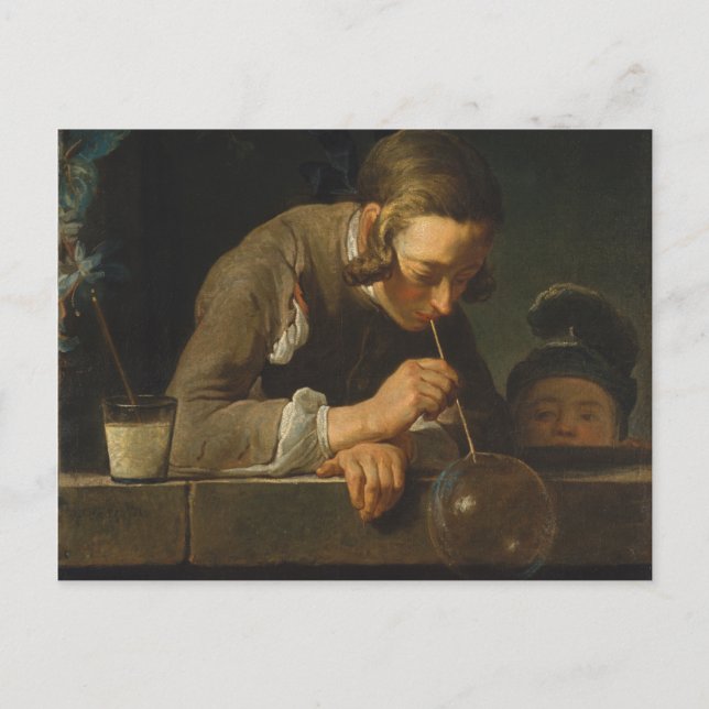 Carte Postale Bulles de savon - Jean Siméon Chardin (Devant)