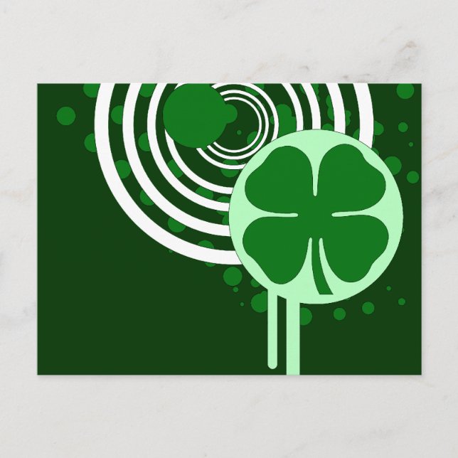 Carte Postale bulles de shamrock hi-fi (Devant)