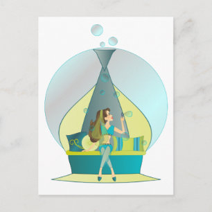 Carte Postale Bulles de soufflage de gènes