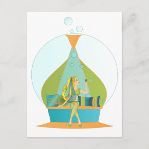 Carte Postale Bulles de soufflage de gènes