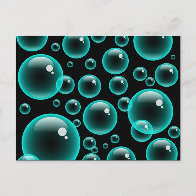 Carte Postale Bulles de turquoise (Devant)