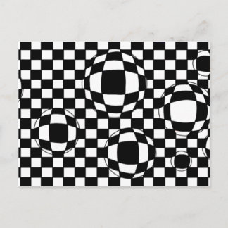 Carte postale Bulles noires et blanches