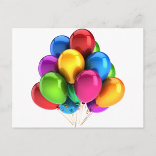 Carte Postale bulles personnalisées personnalisation Anniversair