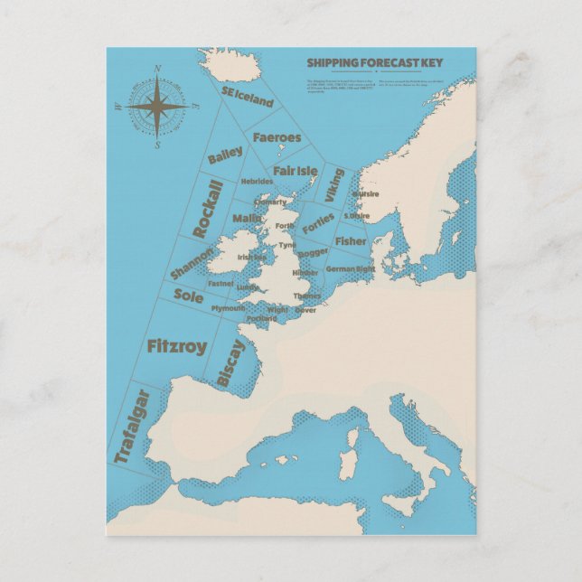 Carte Postale Bulletin de navigation des îles Britanniques en co (Devant)