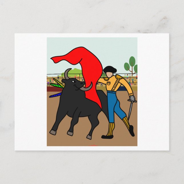 Carte Postale Bullfight Torero Bull (Devant)