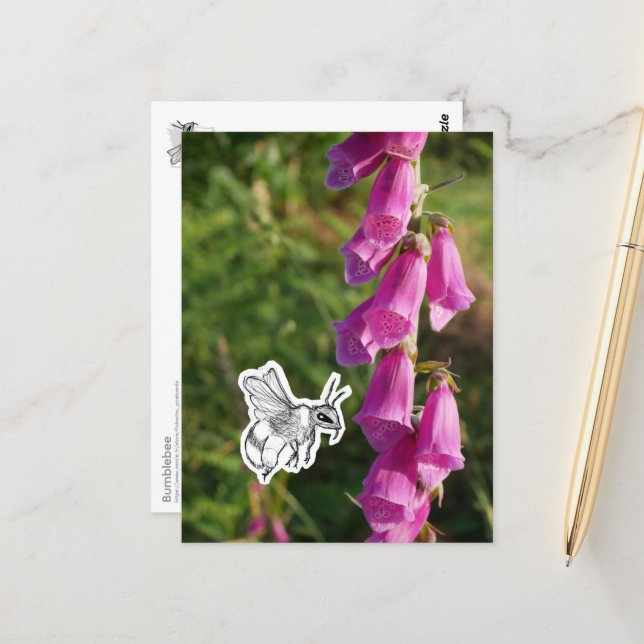 Carte Postale Bumblebee (Devant/Arrière en situation)