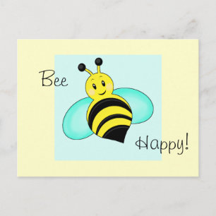 Carte postale Bumblebee "Bee Happy"