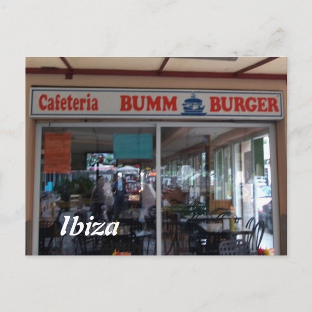 Carte postale Bumm Burger Ibiza (Devant)