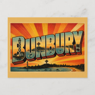 Carte Postale Bunbury WA Australie Phare d'Art Côtiers