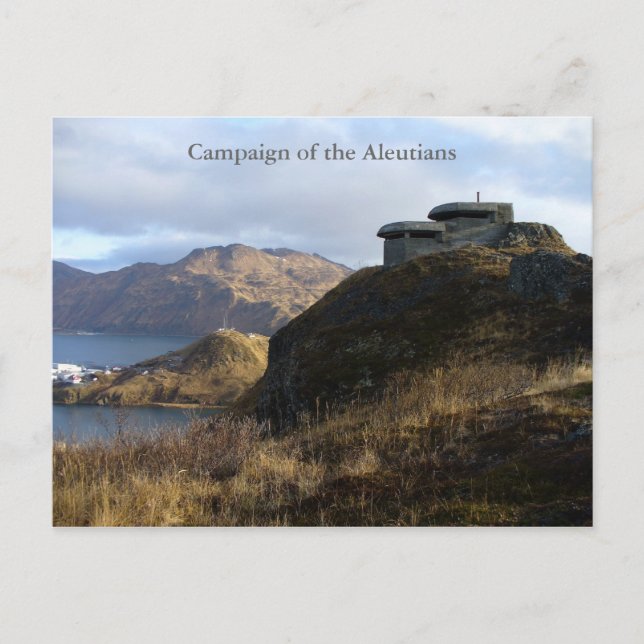Carte Postale Bunker Lookout 2ème guerre mondiale, île Unalaska (Devant)