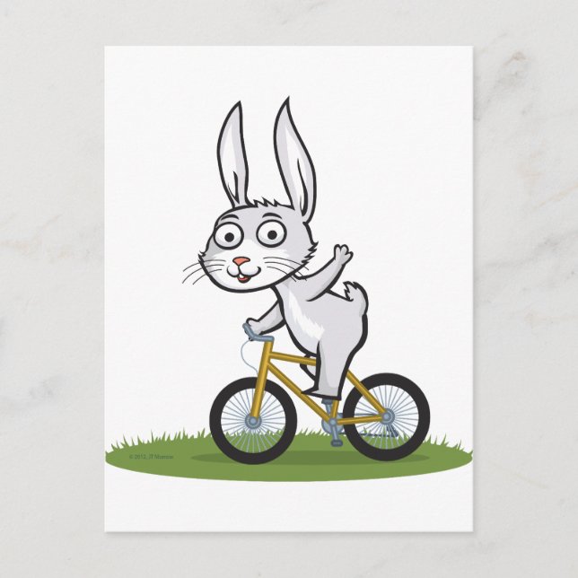 Carte Postale Bunny Biker (Devant)