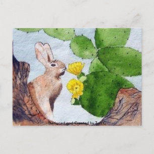 Carte Postale Bunny Cactus