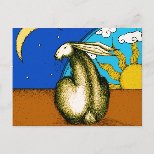 CARTE POSTALE BUNNY CÉLESTIQUE (Devant)