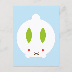 Carte Postale Bunny de neige hivernale de Kawaii