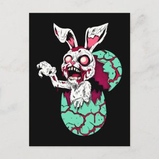 Carte Postale Bunny de Pâques Zombie