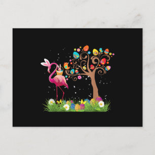 Carte Postale Bunny Flamant rose Pâques 2021 Amateurs de Flama