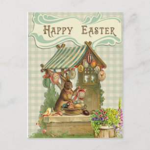 Carte Postale Bunny House Joyeux Pâques
