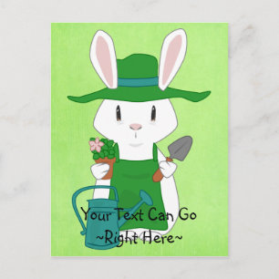Carte postale Bunny Jardinage