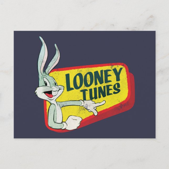 Carte Postale BUNNY™ LOONEY TUNES™ Correctif rétro (Devant)
