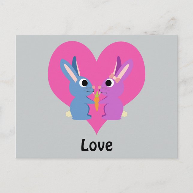 Carte Postale Bunny Love (Devant)