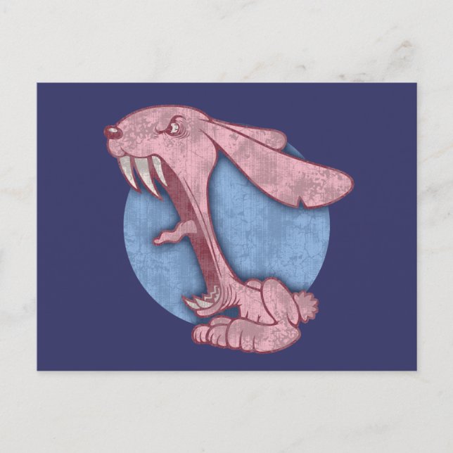 Carte Postale Bunny malin rose (Devant)