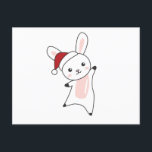 Carte Postale Bunny Merry Christmas Winter Animals Rabbits<br><div class="desc">The rabbit for Christmas with fairy lights. Funny animals with gifts and snow to the holidays. Also funny for Christmas in July. Hasen are sweet animals and parfait pour Christmas.</div>