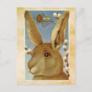 Carte postale Bunny Pâques vintage