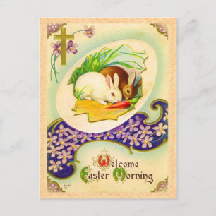Carte postale Bunny Pâques vintage