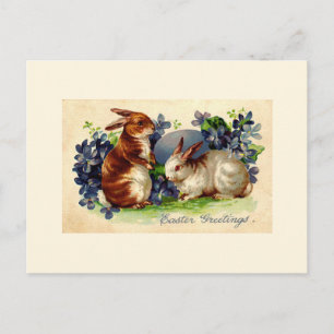 Carte postale Bunny Pâques vintage