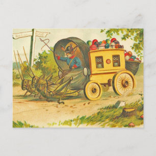 Carte postale Bunny Pâques vintage